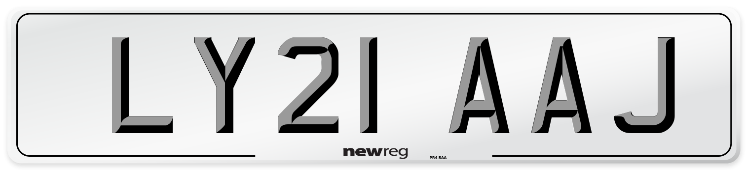 LY21 AAJ Number Plate from New Reg
